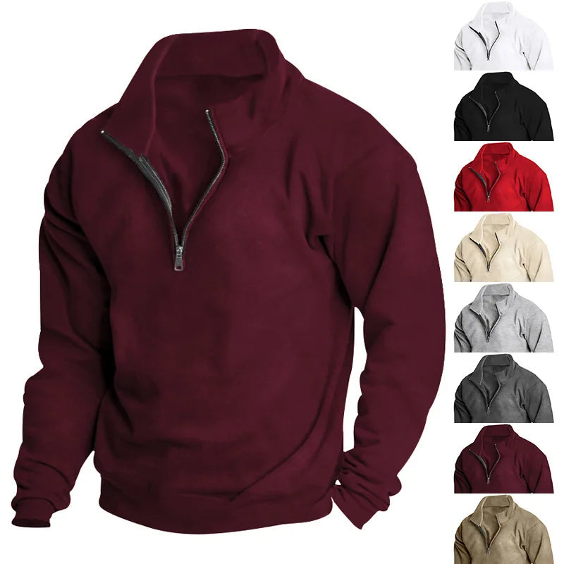 Sweatshirt stand-up collar