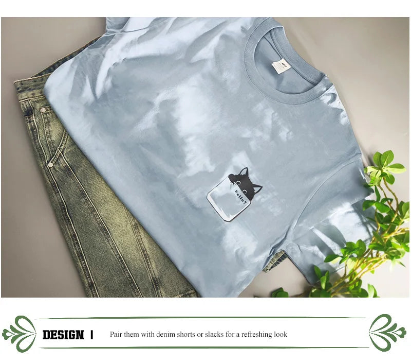 Cat Print T-shirt