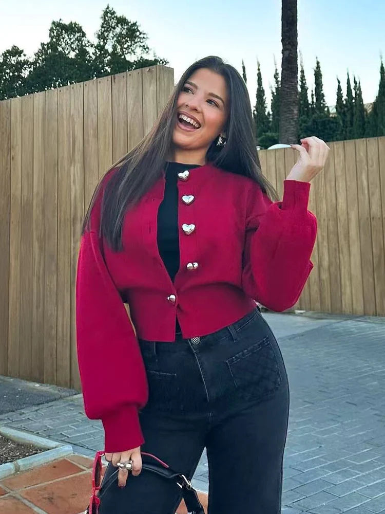 Heart Button Sweaters