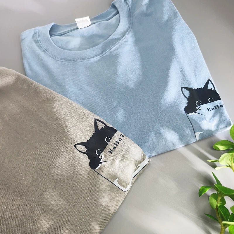 Cat Print T-shirt