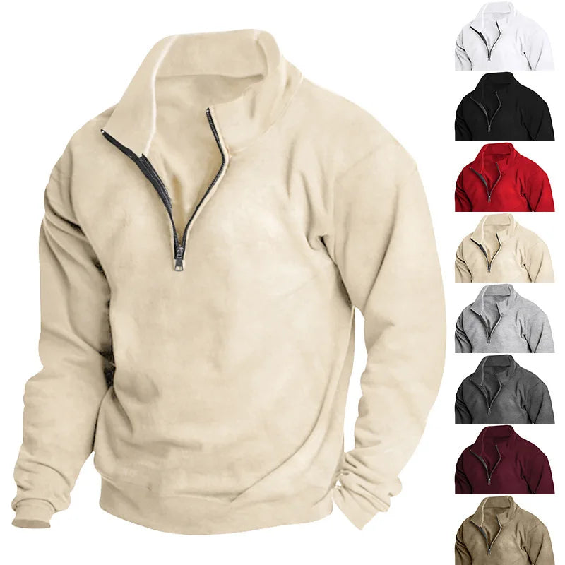 Sweatshirt stand-up collar