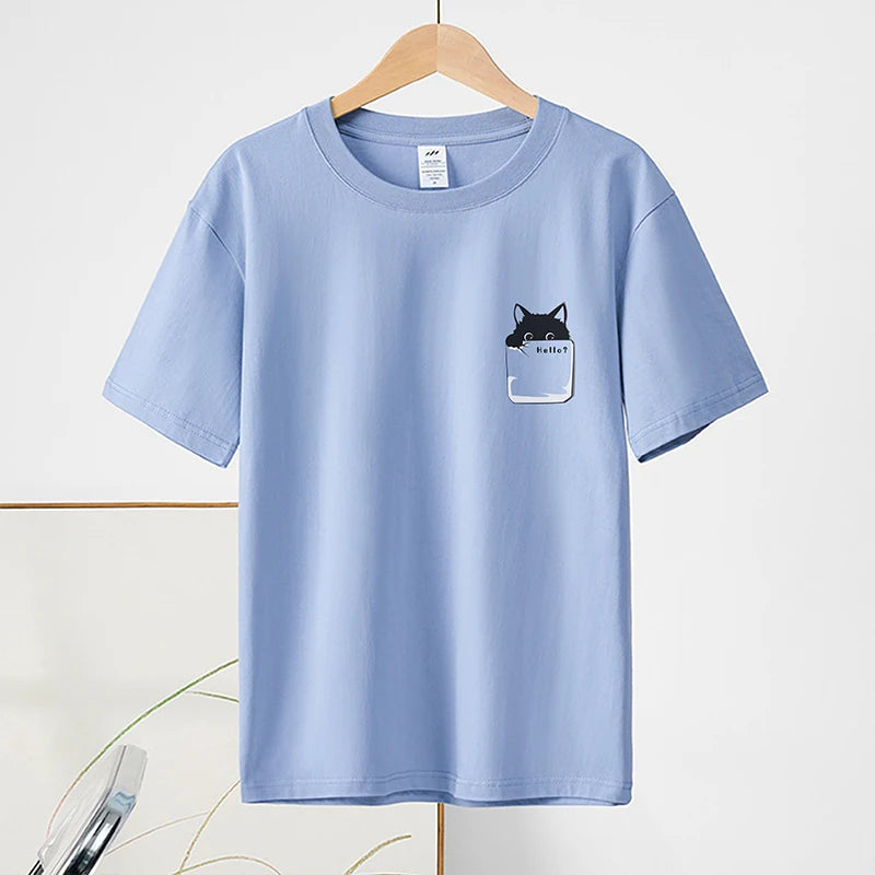 Cat Print T-shirt