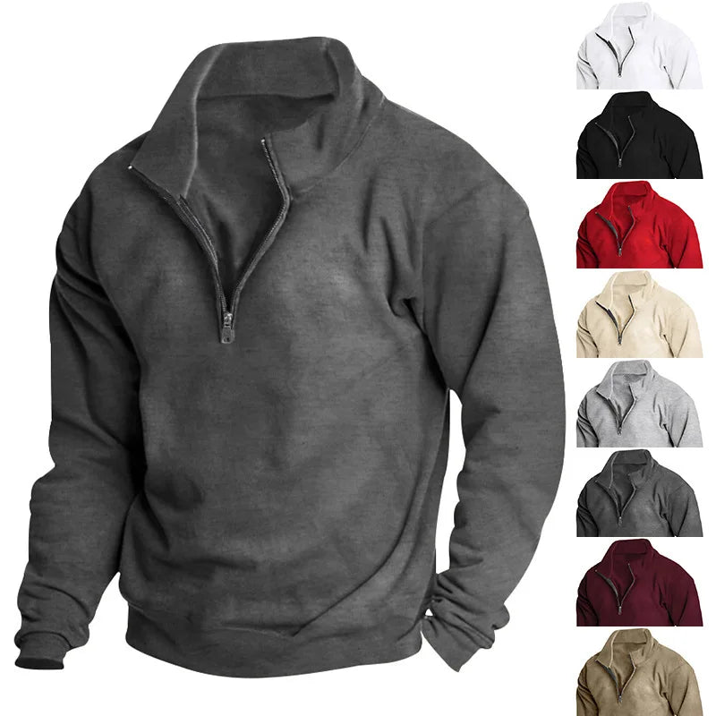Sweatshirt stand-up collar