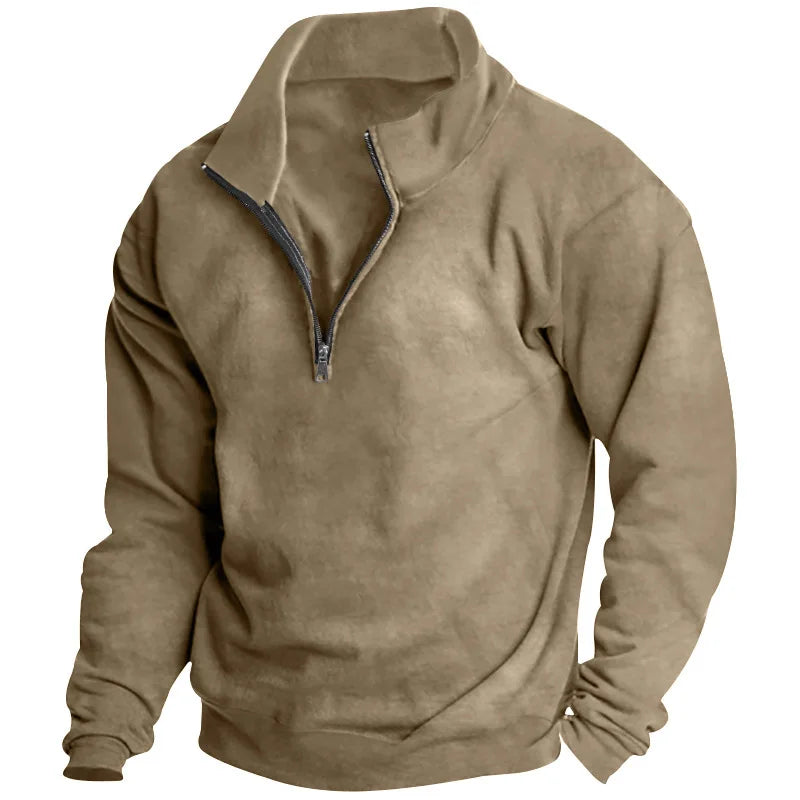 Sweatshirt stand-up collar