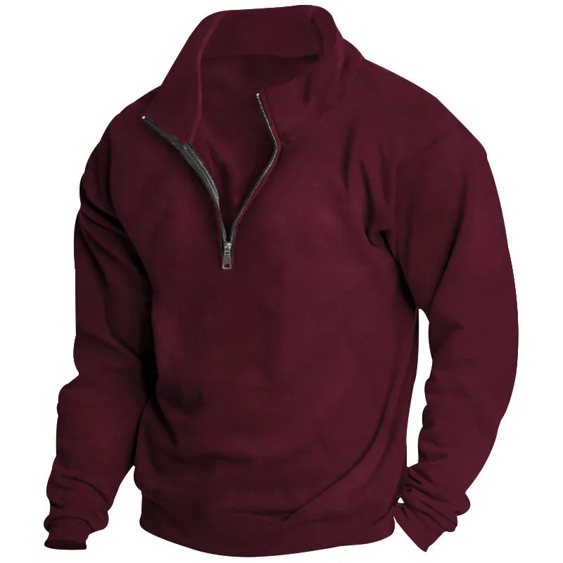 Sweatshirt stand-up collar