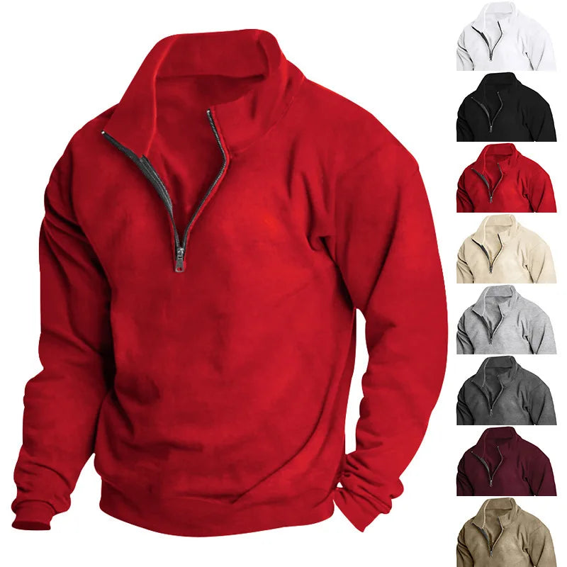 Sweatshirt stand-up collar