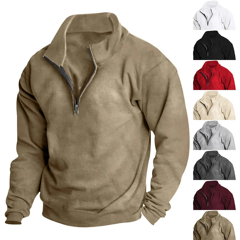 Sweatshirt stand-up collar