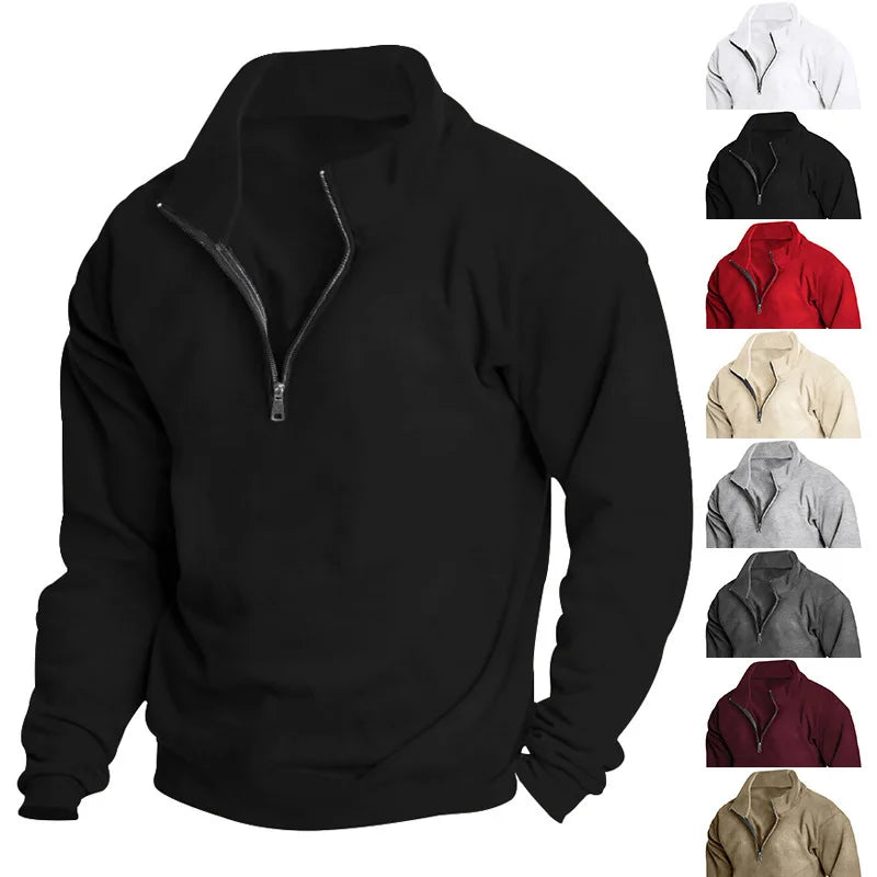 Sweatshirt stand-up collar