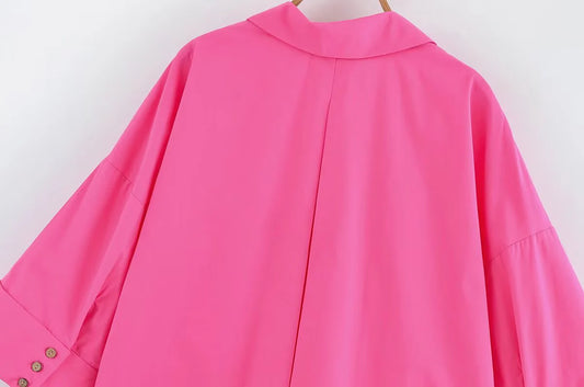 Wide Sleeved Poplin Shirt