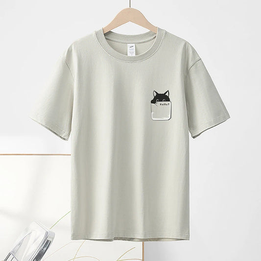 Cat Print T-shirt