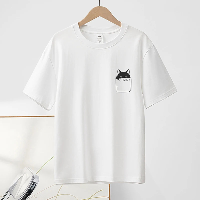 Cat Print T-shirt