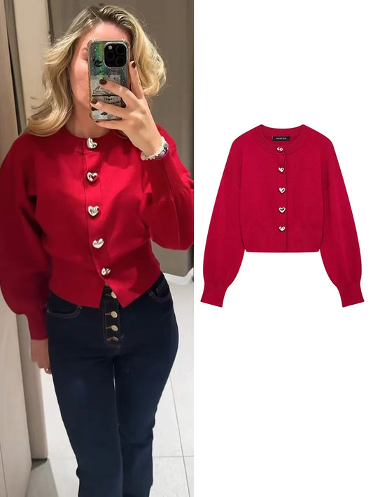 Heart Button Sweaters